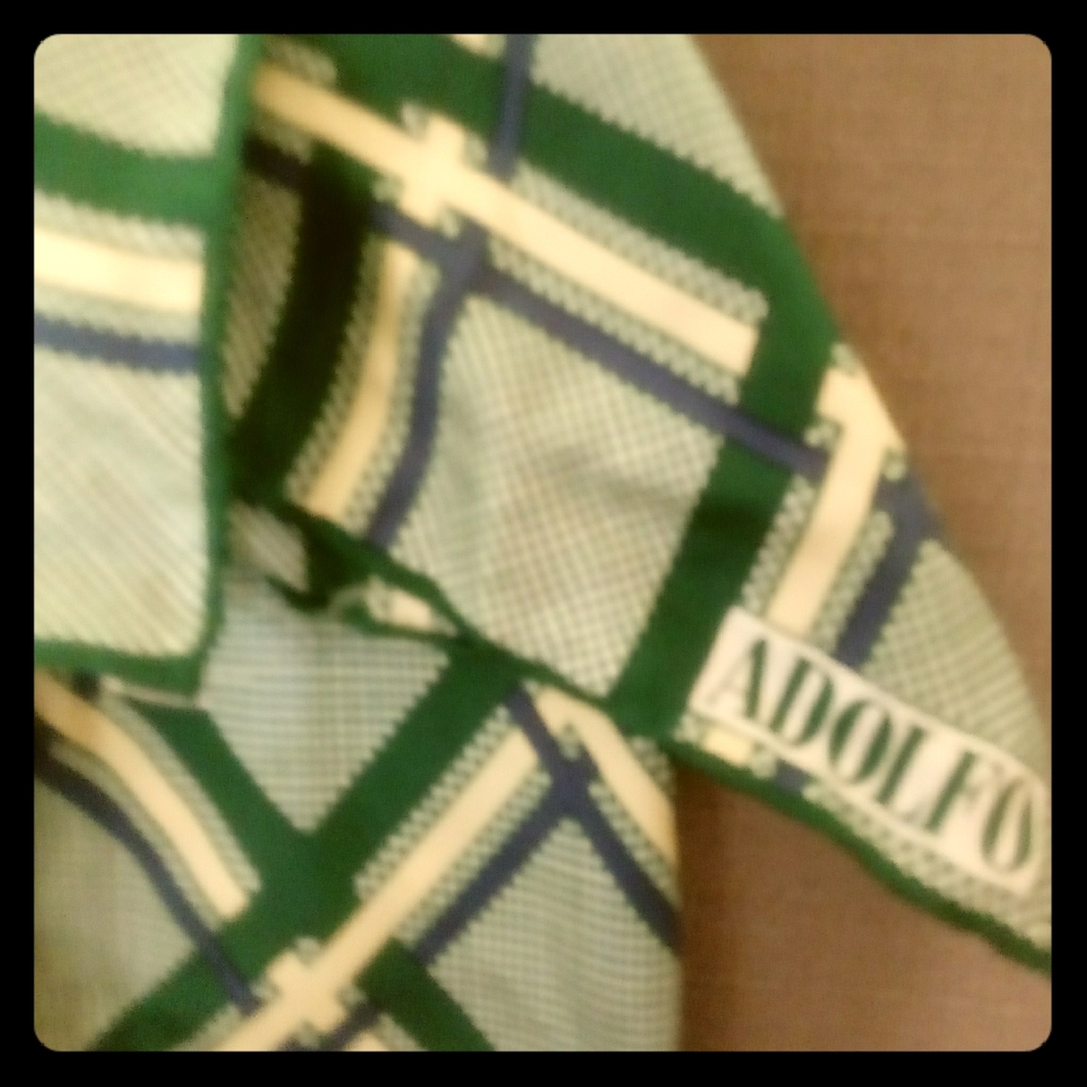 Adolfo Silk Scarf